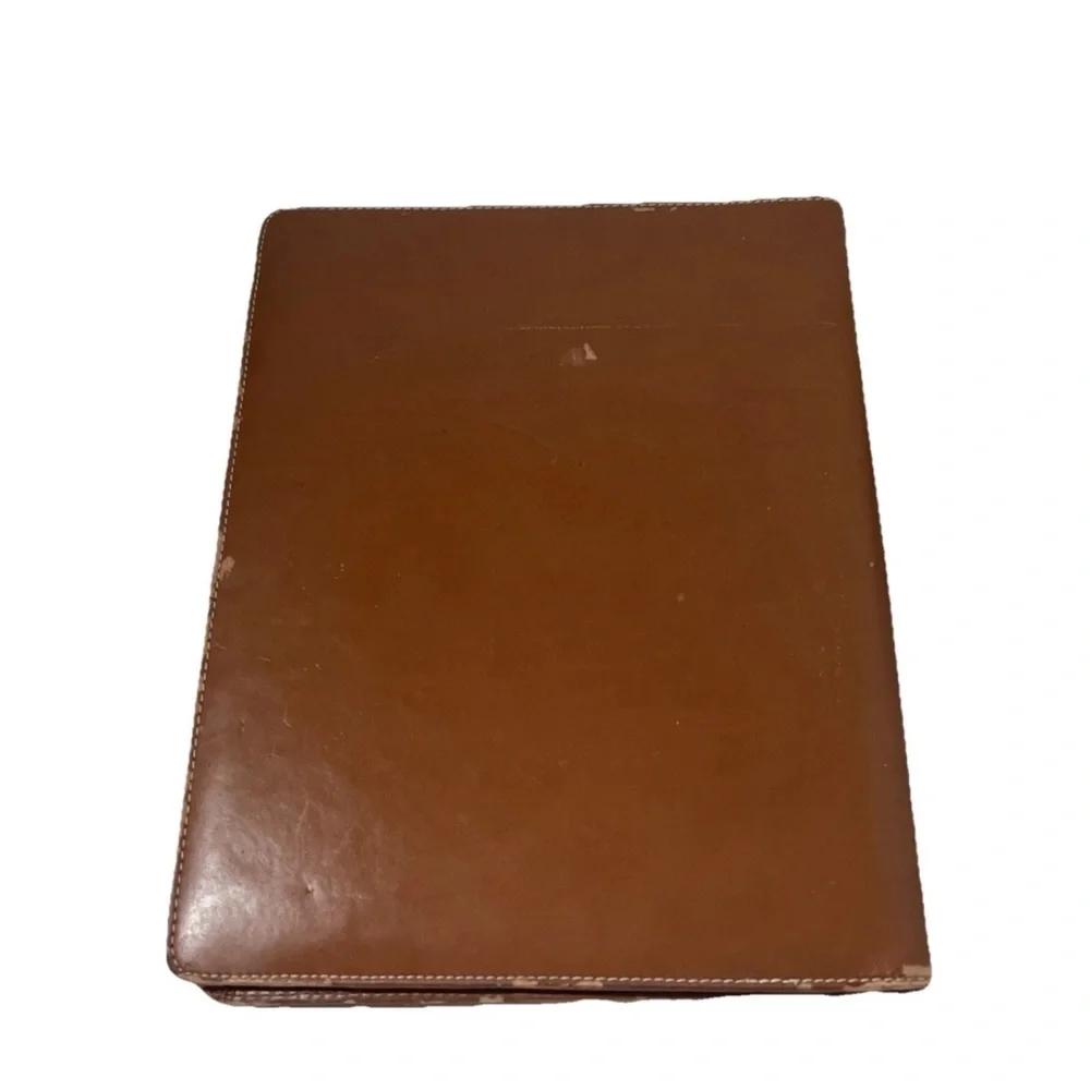 Rawlings Dodgers Leather Portfolio Notepad With Dodger Logo On Paper